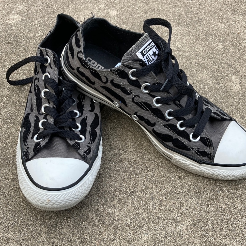 😎Mustache Chuck Taylors😎